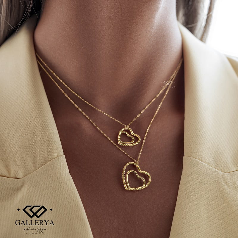 گردنبند طلا مدل قلب