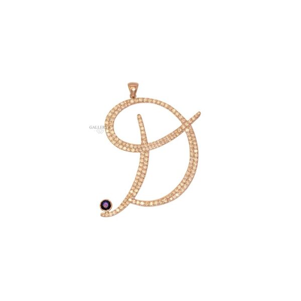 گردنبند آویز حرف D طلا