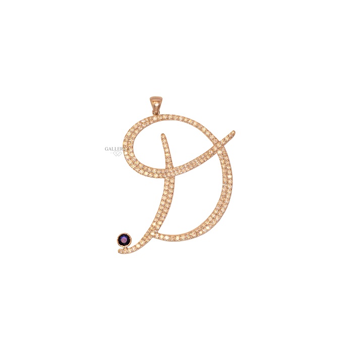 گردنبند آویز حرف D طلا