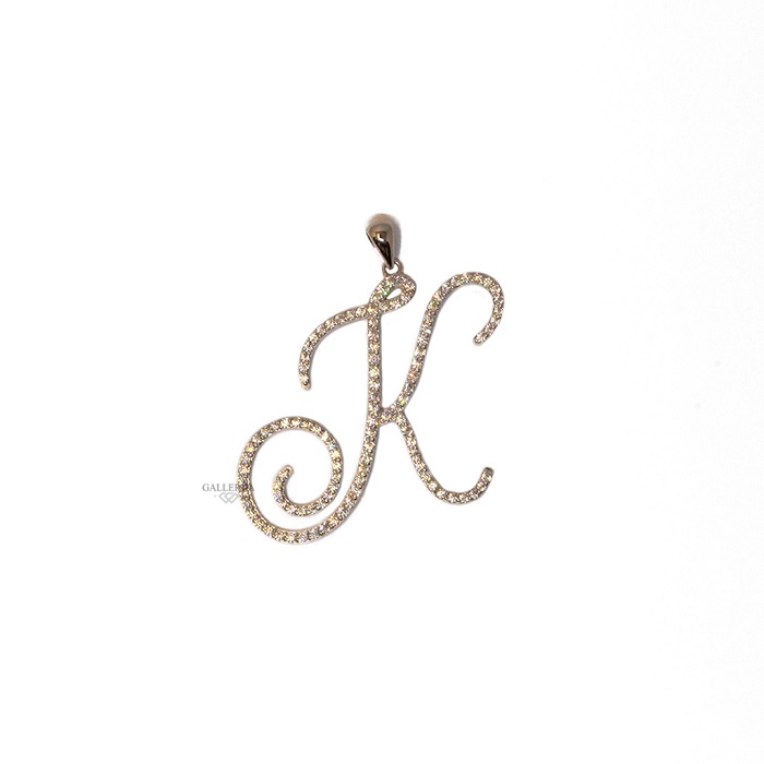 گردنبند آویز حرف K طلا