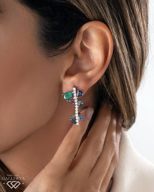 گوشواره طلا جواهر