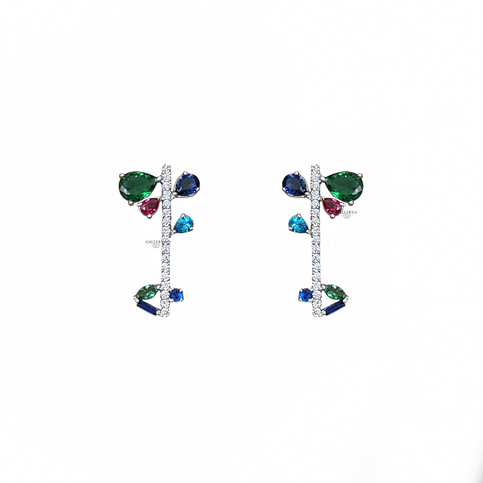 گوشواره طلا طرح جواهر