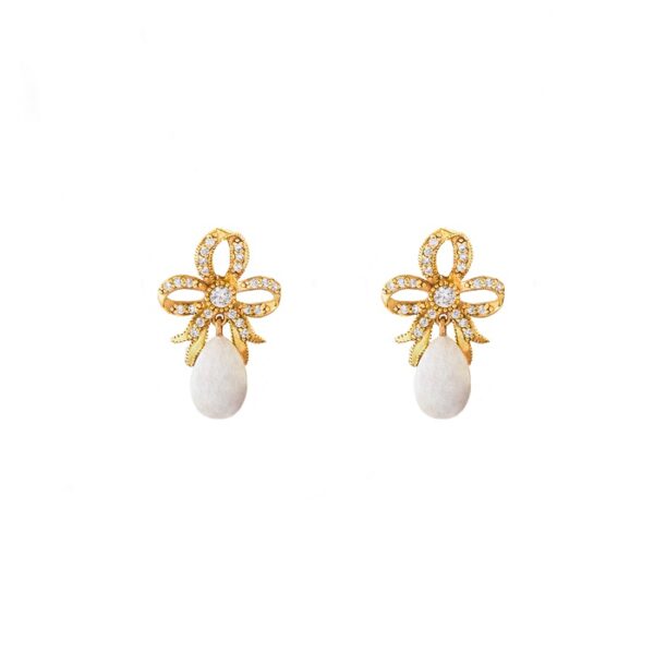 نیمست پاپیون طلا با مروارید - Image 2